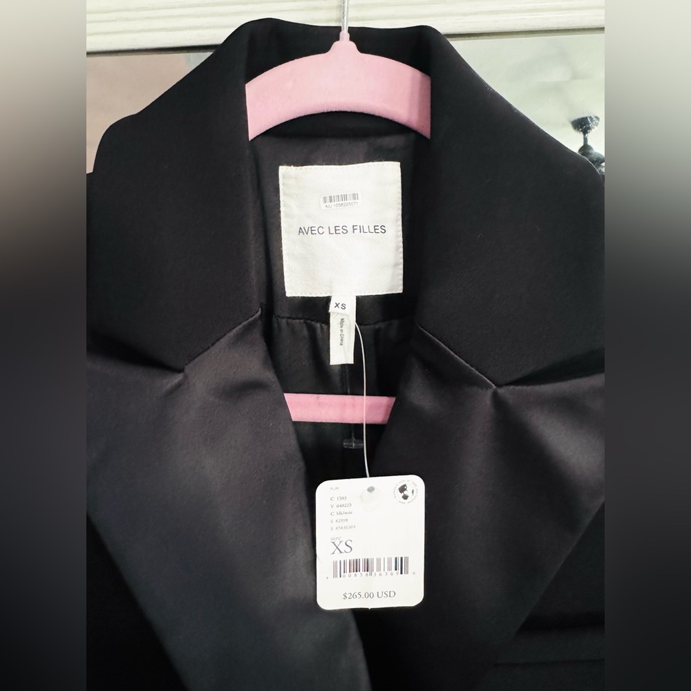 NWT Avec Les Filles Tuxedo Double-Breasted Coat - Picture 6 of 6